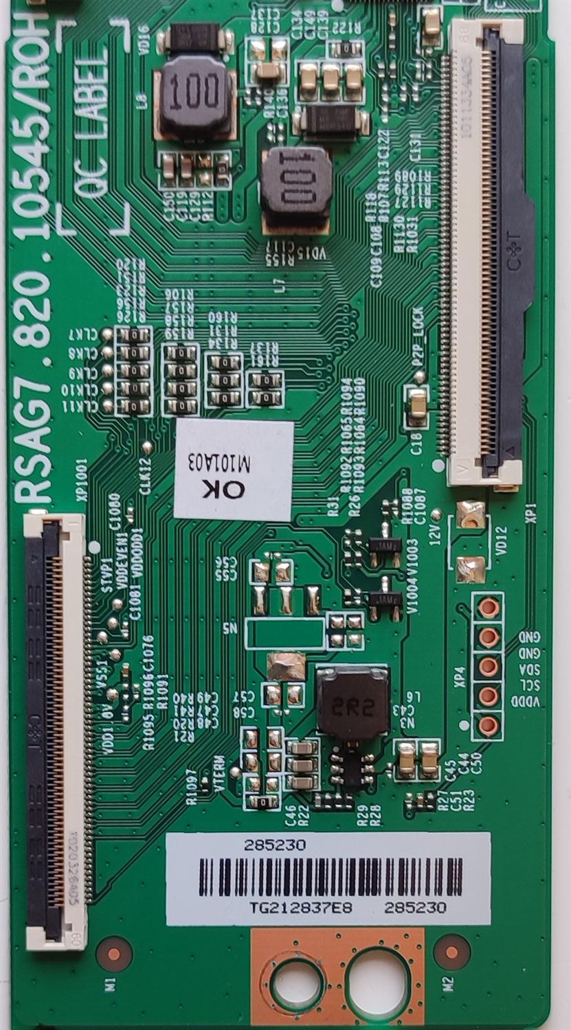 KIT DE TARJETAS PARA TV TOSHIBA·FIRE TV 4K·UHD·HDR / NUMERO DE PARTE MAIN 302835 / TPD.MT9612.PB751 / 302836 / 43C350U(0002) / T-CON 285230 / RSAG7.820.10545/ROH / PANEL HD425Y1U71-T0L2K2\GM\CKD3A\ROH / DISPLAY HV430QUB-F70 / MODELO 43C350KU 43C350U - Imagen 3